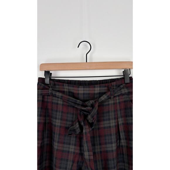 Disturbia Kalma Check Tie Belt Tapered Trouser Pant Womens Size 6 New Plaid - Picture 6 of 10